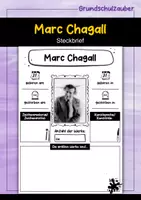 Vorschau - Arbeitsblätter - Marc Chagall Künstler Steckbrief - Deckblatt