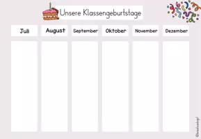 Vorschau - Anderer Materialtyp - Klassenkalender - Geburtstage - Seite 3