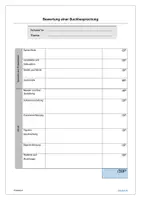 Vorschau - Test - Bewertungsbogen: mündliche Buchbesprechung - Seite 1