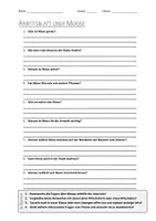 Vorschau - Arbeitsblätter - AB mit Fragen zum Thema "Moos" + Lösungsblatt + Mindmap + Infografik - Deckblatt