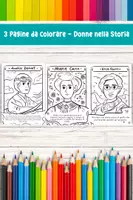 anteprima - Materiale per pittura e bricolage - Pagine da Colorare su tre Grandi Donne che hanno cambiato il Mondo, Amelia Earhart, Marie Curie e Rosa Parks - Pagina 1