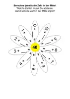 Vorschau - Arbeitsblätter - Zahlen-Blume: Addieren von 10 bis 100 - Seite 3