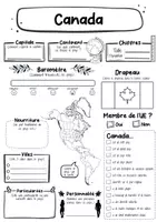 Vorschau - Arbeitsblätter - Canada Portrait (français) - Seite 1