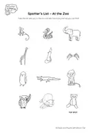 Vorschau - Arbeitsblätter - Spotter's List - At the Zoo - Seite 3