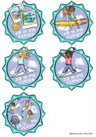 Vorschau - Spiele - Geschenkkärtchen "Feriengrüße" / Mitgebsel Sommerferien Ferien - Seite 1