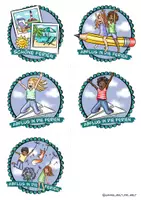 Vorschau - Spiele - Geschenkkärtchen "Feriengrüße" / Mitgebsel Sommerferien Ferien - Seite 2