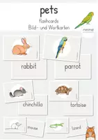 Vorschau - Fördermaterial/Inklusion - pets: flashcards (animals) - Deckblatt