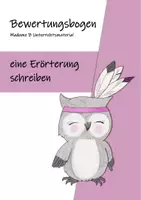 Vorschau - Test - Bewertungsbogen: Eine Erörterung schreiben - Deckblatt
