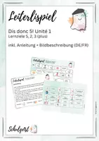 Vorschau - Spiele - Leiterlispiel Französisch Dis Donc 5 - Unité 1 (plus) - Deckblatt
