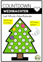 Vorschau - Arbeitsblätter - Last-minute Adventkalender - Adventskalender Pompons - Deckblatt