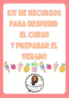 Vista previa - Hojas de trabajo - Kit de recursos para despedir el curso y preparar el verano - @ana_tictacteacher - Portada