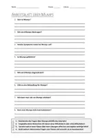 Vorschau - Arbeitsblätter - AB mit Fragen zum Thema "Mumps" + Lösungsblatt + Infografik - Deckblatt