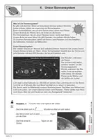 Vorschau - Arbeitsblätter - Unser Sonnensystem | Sachunterricht Erdkunde Grundschule Klasse 3-4 | Weltraum Sonne Erde Mond Planeten | Arbeitsblätter Kopiervorlagen Freiarbeit mit Lösungen - Deckblatt