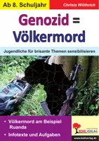 Vorschau - Arbeitsblätter - Genozid = Völkermord / Politik Geschichte Sekundarstufe Klasse 11-13 / Jugendliche für brisante Themen sensibilisieren / Völkermord Krieg / Arbeitsblätter mit Lösungen - Deckblatt