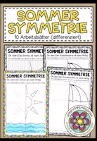 Vorschau - Arbeitsblätter - SOMMER SYMMETRIE - 10 Arbeitsblätter (differenziert) - Deckblatt