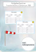 Vorschau - Arbeitsblätter - Aufgabenfamilien - Freiarbeitsmaterial Zahlenraum 100 - Deckblatt