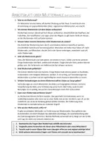 Vorschau - Arbeitsblätter - AB mit Fragen zum Thema "Muttermal" + Lösungsblatt - Seite 1