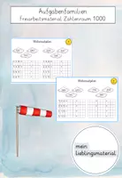 Vorschau - Arbeitsblätter - Aufgabenfamilien - Freiarbeitsmaterial Zahlenraum 1000 - Deckblatt