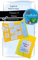 Vorschau - Mal- und Bastelvorlagen - Unsere fünf Sinne: Lapbook - Deckblatt