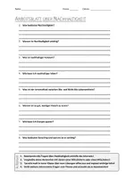 Vorschau - Arbeitsblätter - AB mit Fragen zum Thema "Nachhaltigkeit" + Lösungsblatt + Mindmap + Infografiken - Deckblatt