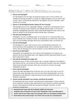 Vorschau - Arbeitsblätter - AB mit Fragen zum Thema "Nachtigall" + Lösungsblatt - Seite 1