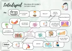 Vorschau - Spiele - Leiterlispiel Französisch Dis Donc 6 - Unité 1 (plus) - Seite 2
