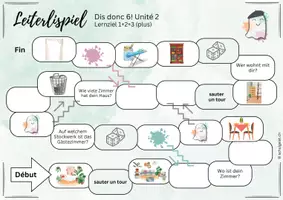 Vorschau - Spiele - Leiterlispiel Französisch Dis Donc 6 - Unité 2 (plus) - Seite 2