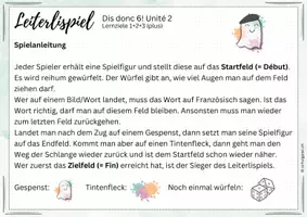 Vorschau - Spiele - Leiterlispiel Französisch Dis Donc 6 - Unité 2 (plus) - Seite 3