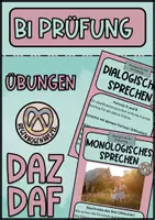 Vorschau - Arbeitsblätter - Übungen B1 Prüfung DaZ/DaF monologisches/dialogisches Sprechen - Deckblatt