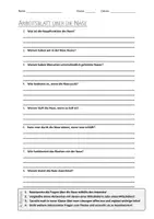 Vorschau - Arbeitsblätter - AB mit Fragen zum Thema "Nase" + Lösungsblatt + Mindmap + Infografik - Deckblatt