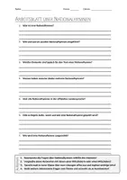 Vorschau - Arbeitsblätter - AB mit Fragen zum Thema "Nationalhymne" + Lösungsblatt + Mindmap + Infografik - Deckblatt