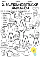Vorschau - Arbeitsblätter - Zahlen kennenlernen - Zahlenraum 1-10 - Kleidungsstücke - Seite 2