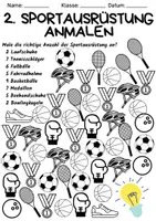 Vorschau - Arbeitsblätter - Zahlen kennenlernen - Zahlenraum 1-10 - Sportgegenstände - Seite 2
