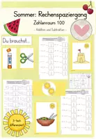 Vorschau - Anderer Materialtyp - Rechenspaziergang: Addition und Subtraktion - Sommer ZR 100 - Deckblatt