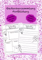 Vorschau - Arbeitsblätter - Gedankenkarussell Reflexion FoBi Fortbildung - Deckblatt