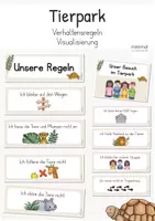 Vorschau - Poster - Tierpark: Regeln im Zoo (Ausflug) - Deckblatt