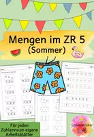 Vorschau - Arbeitsblätter - Menge-Zahl-Zuordnung - ZR 5 - Förderung - Anzahlerfassung - Deckblatt