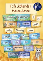 Vorschau - Mal- und Bastelvorlagen - Mäuseklasse - Tafelkalender/ Dauerkalender - Deckblatt