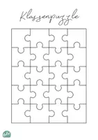 Vorschau - Mal- und Bastelvorlagen - Klassenpuzzle 20 Teile zum selber Gestalten - Seite 2