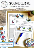 Vorschau - Arbeitsblätter - Eine sommerliche Reizwortgeschichte schreiben - Deckblatt