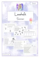 Vorschau - Arbeitsblätter - Leseheft - Sommer - Deckblatt
