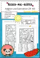 Vorschau - Arbeitsblätter - Rechenmalblätter ZR 100 Sommer Klasse 2 - Deckblatt
