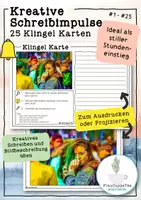 Vorschau - Arbeitsblätter - XXL Paket 100 Kreative Schreibimpulse mit Bildern FrauCuppaTea - Seite 1
