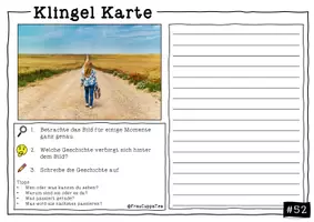 Vorschau - Arbeitsblätter - Kreatives Schreiben - Impulse zur Bildbeschreibung Klingel Karten 51-75 FrauCuppaTea - Seite 3