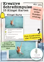 Vorschau - Arbeitsblätter - Kreatives Schreiben - Impulse zur Bildbeschreibung Klingel Karten 51-75 FrauCuppaTea - Deckblatt