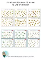 Vorschau - Fördermaterial/Inklusion - Kartei zum Bündeln - 1€ und 10€ - Deckblatt