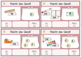 Vorschau - Aufgabenkarten - Reicht das Geld? Kartei - dreifachdifferenziert - Seite 3