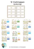 Vorschau - Stationenlernen - 12 Klettmappen Geldbeträge - Deckblatt