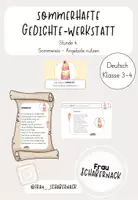 Vorschau - Arbeitsblätter - Sommerhafte Gedichte-Werkstatt: Stunde 4 "Sommereis" - Deckblatt
