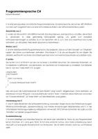 Vorschau - Arbeitsblätter - Programmiersprache C# (Infotext und Übungen) - Seite 1